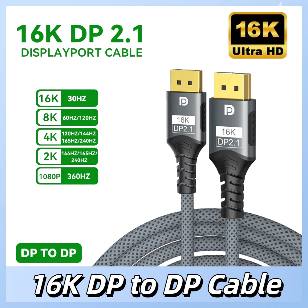 Gaming Speaker 2.1 - Displayport 2.1 16K DP Cable 8K@120Hz/60Hz