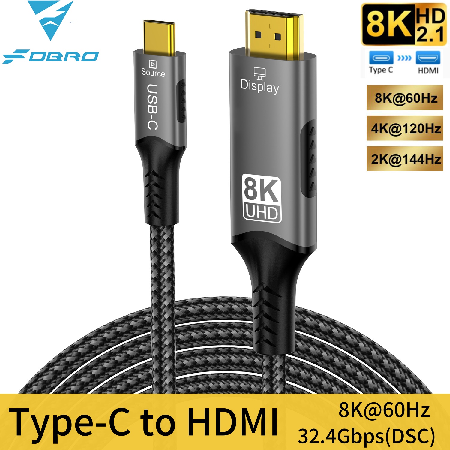 Gaming Speaker 2.1 - 8K Type C to HDMI 2.1