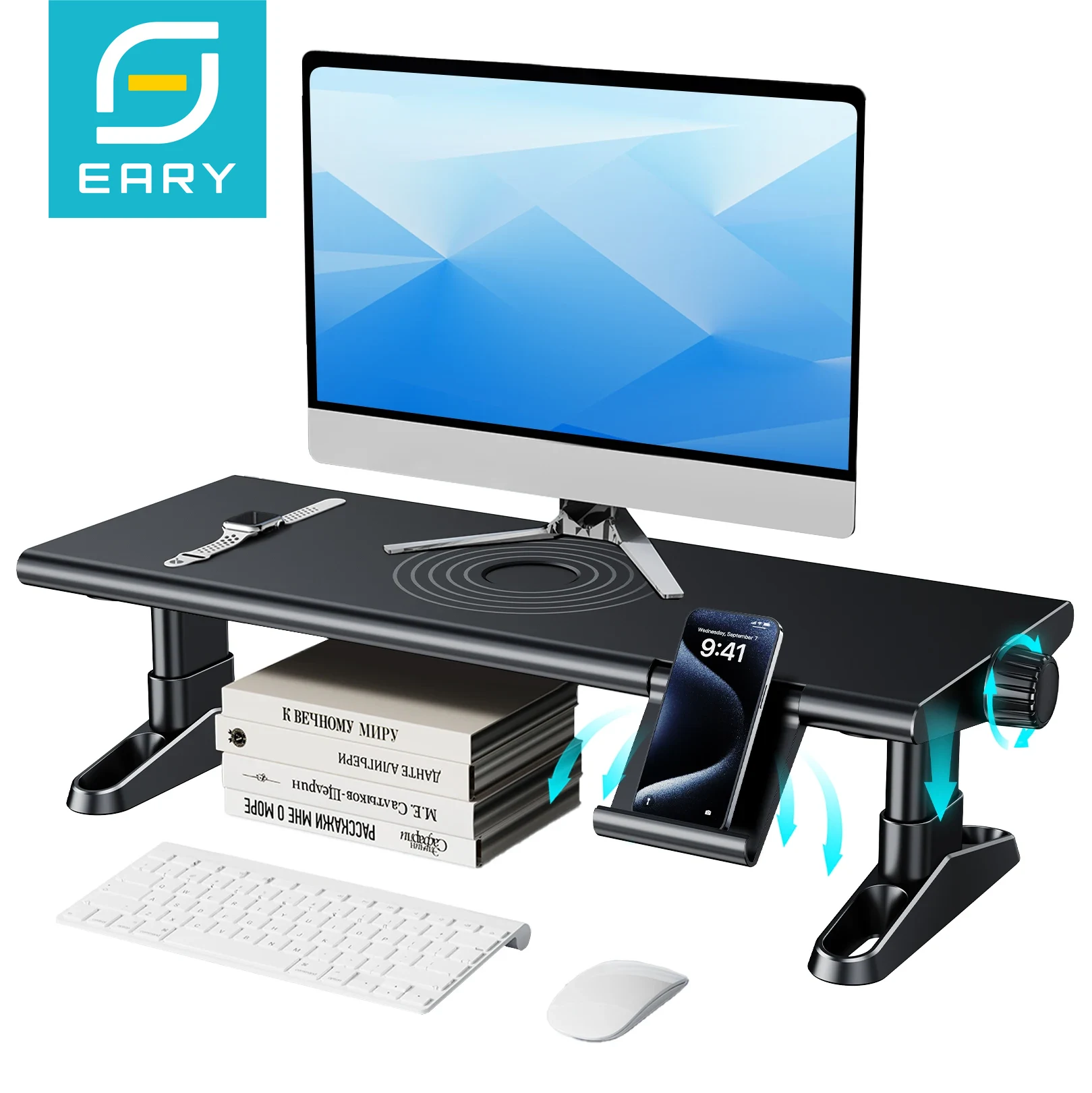 Dual Monitor Stand - Eary Computer Monitor Stand Riser for
