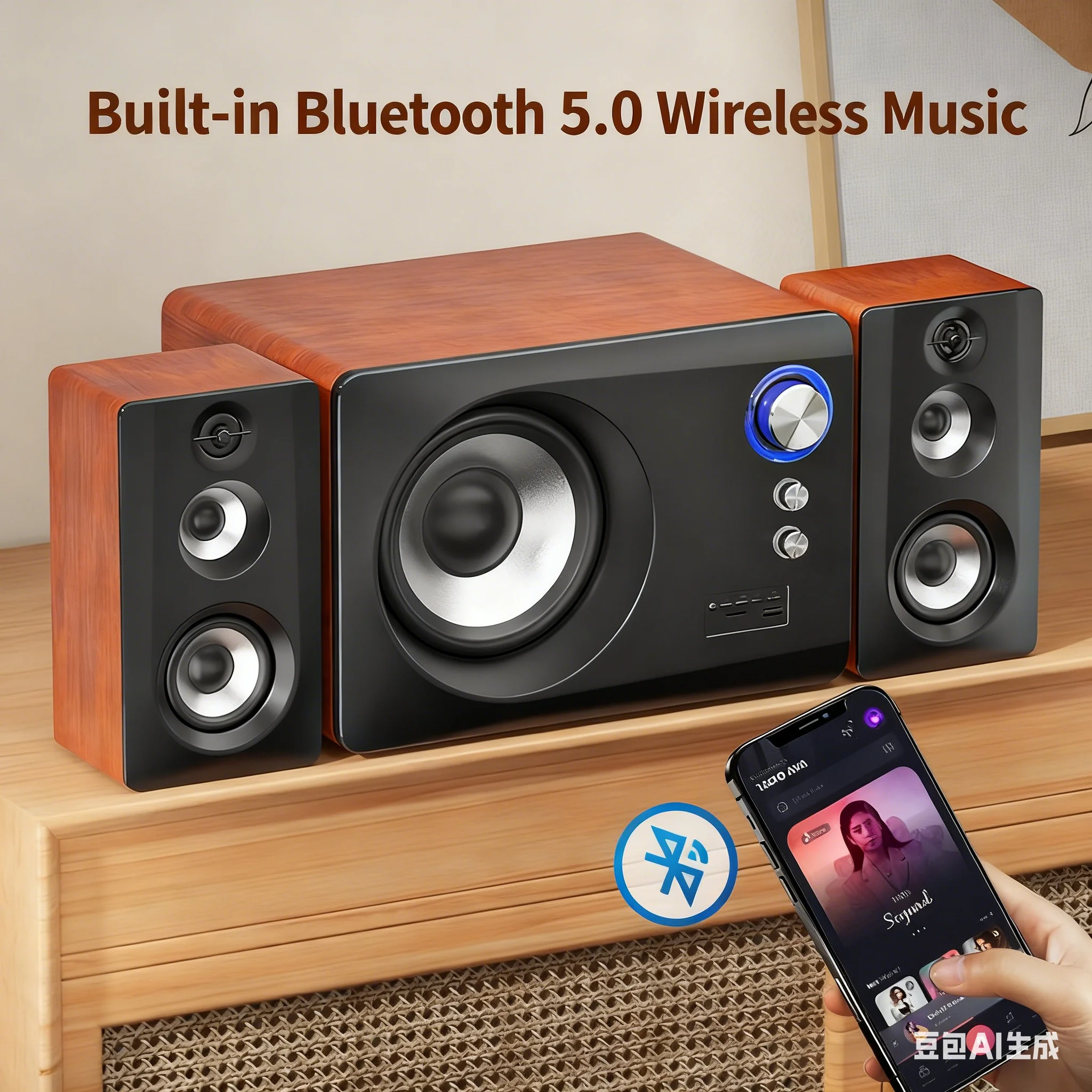 Wooden 2.1 Bluetooth Speakers  - Gaming Speaker 2.1 recension och pris