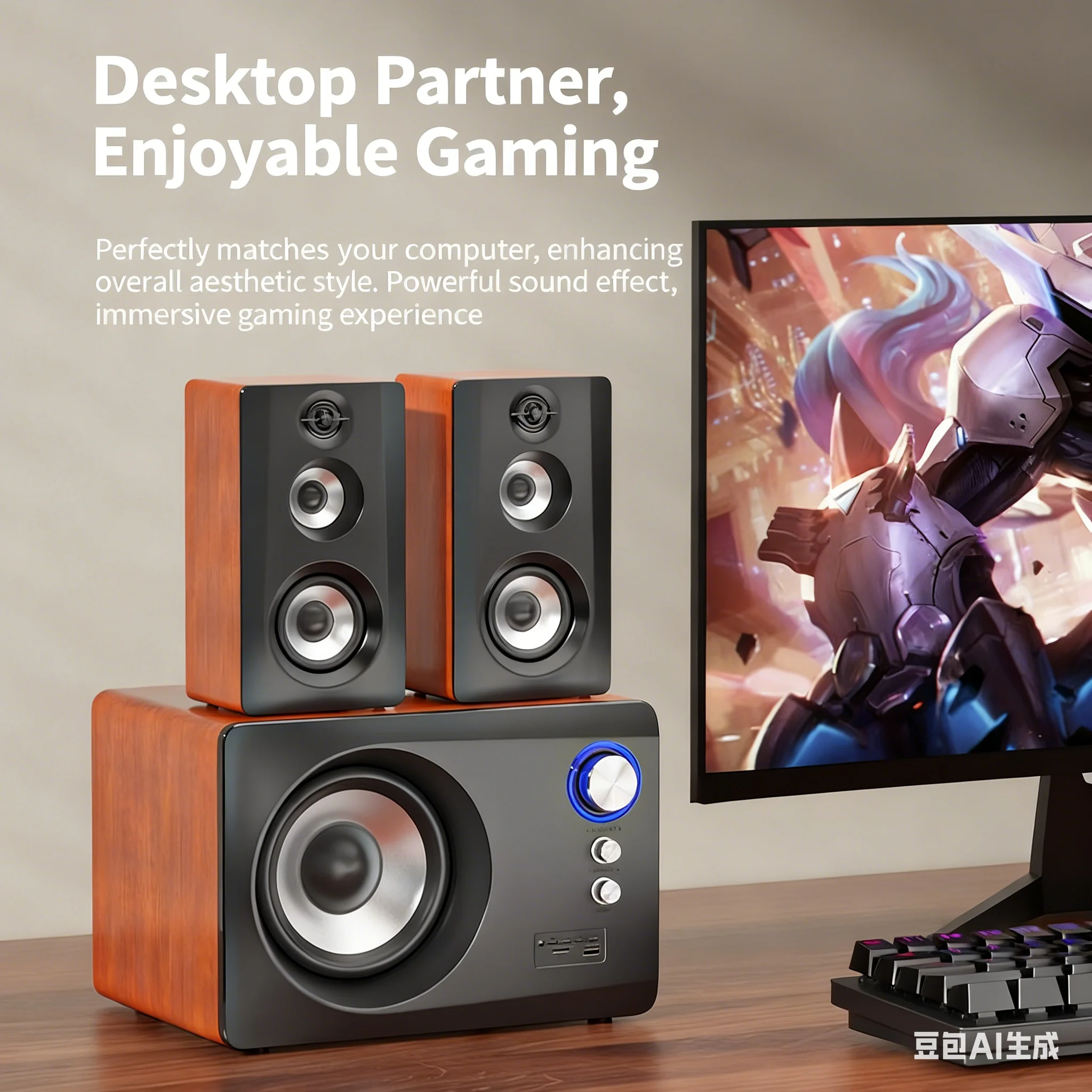 Wooden 2.1 Bluetooth Speakers  - Gaming Speaker 2.1 recension och pris
