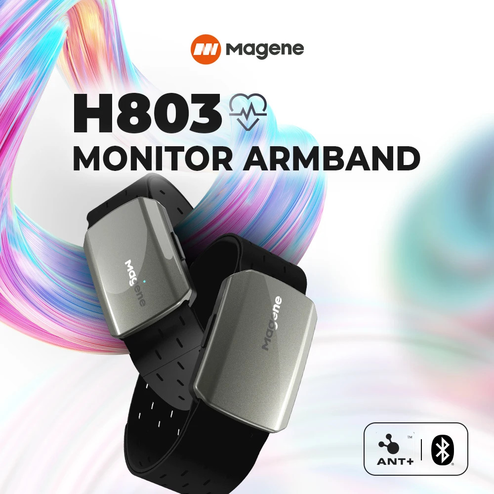 Magene H803 Heart Rate Armband - Dual Monitor Stand recension och pris