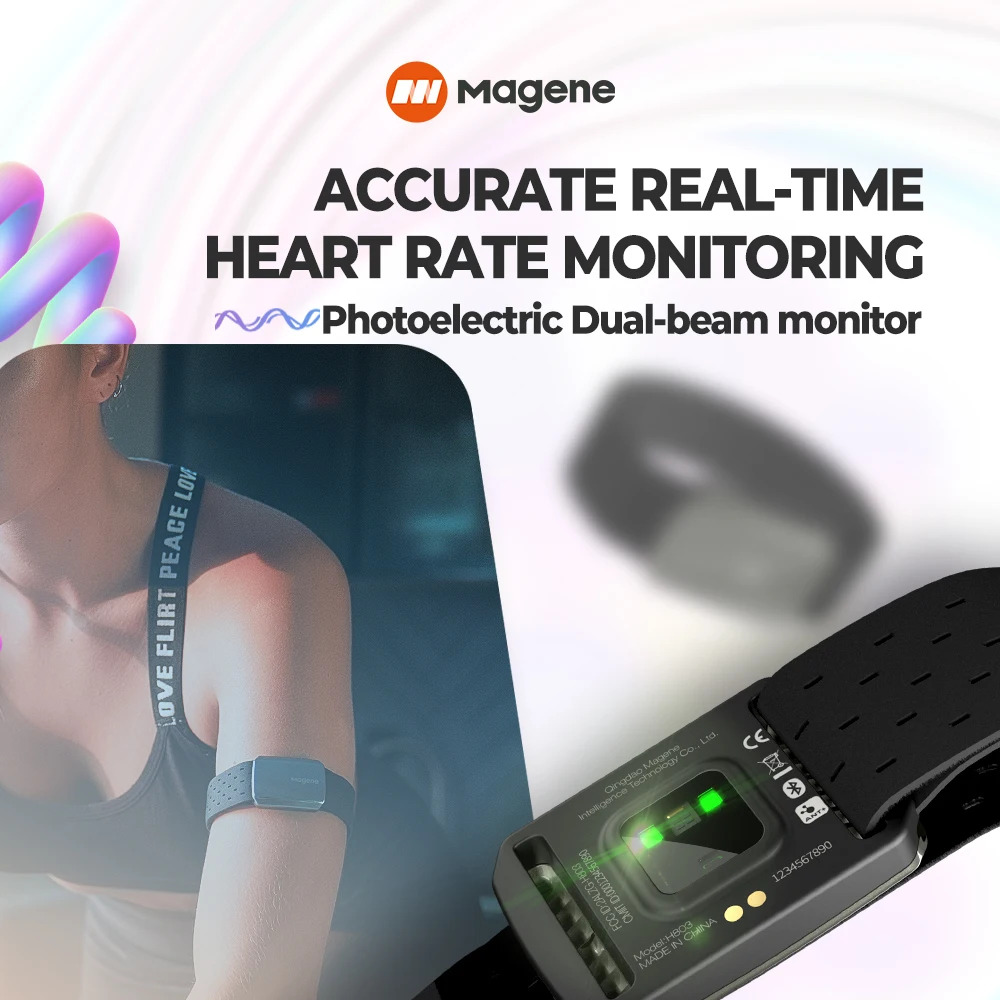Magene H803 Heart Rate Armband - Dual Monitor Stand recension och pris