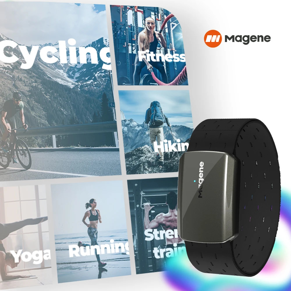 Magene H803 Heart Rate Armband - Dual Monitor Stand recension och pris