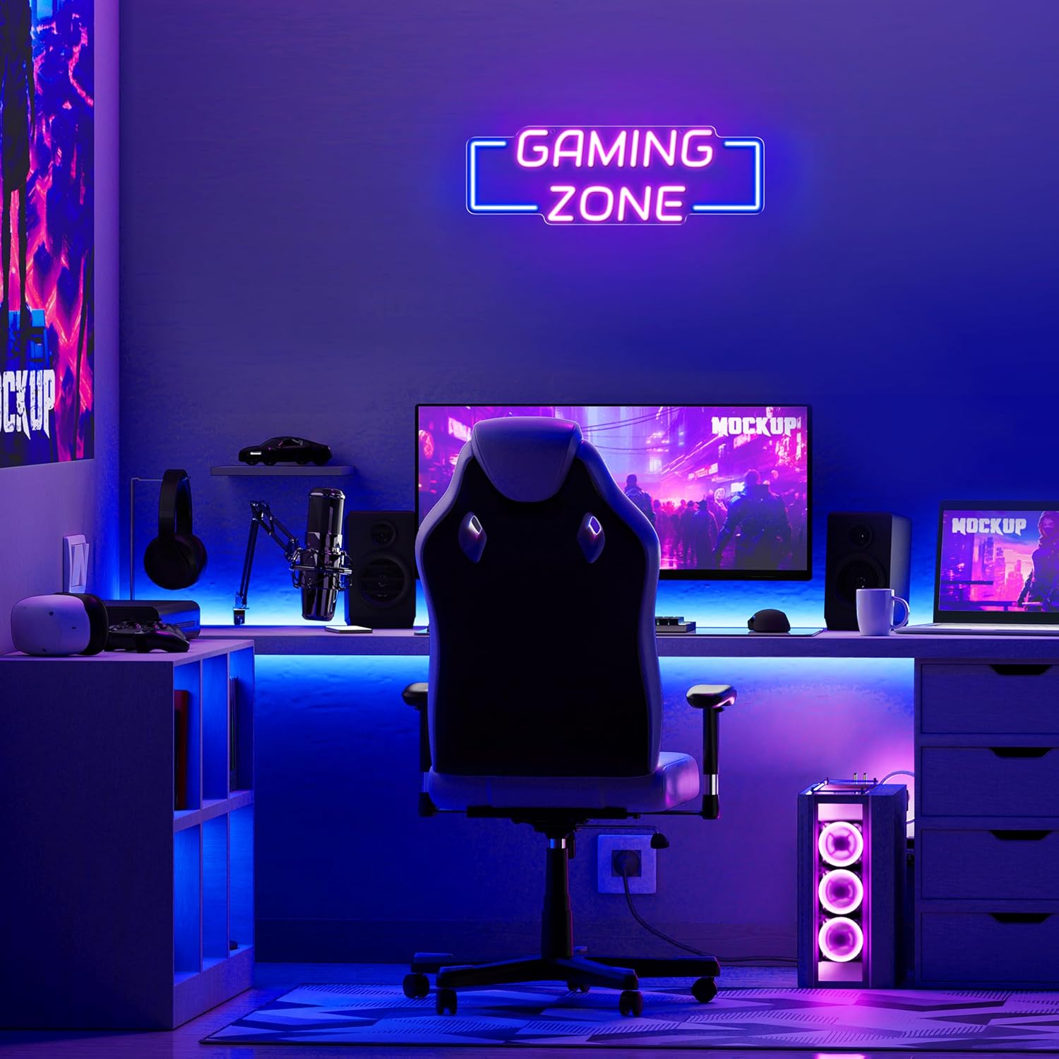 Gaming Zone Neon Sign USB LED  - Esports Gaming Bar recension och pris