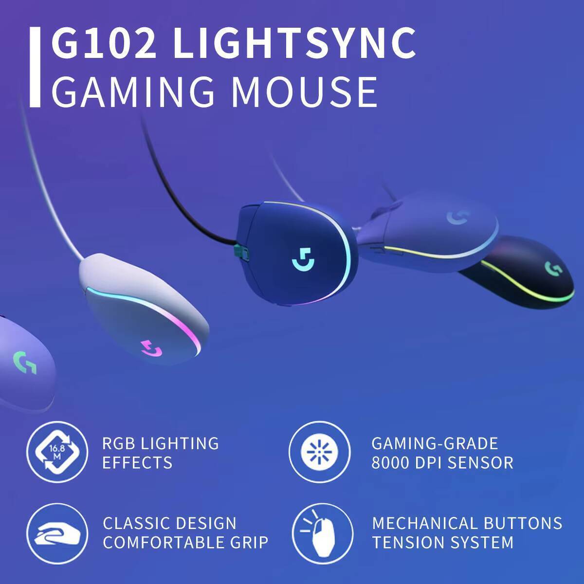 Logitech G102 Gaming Mouse, 20 - Esports Gaming Tournaments recension och pris