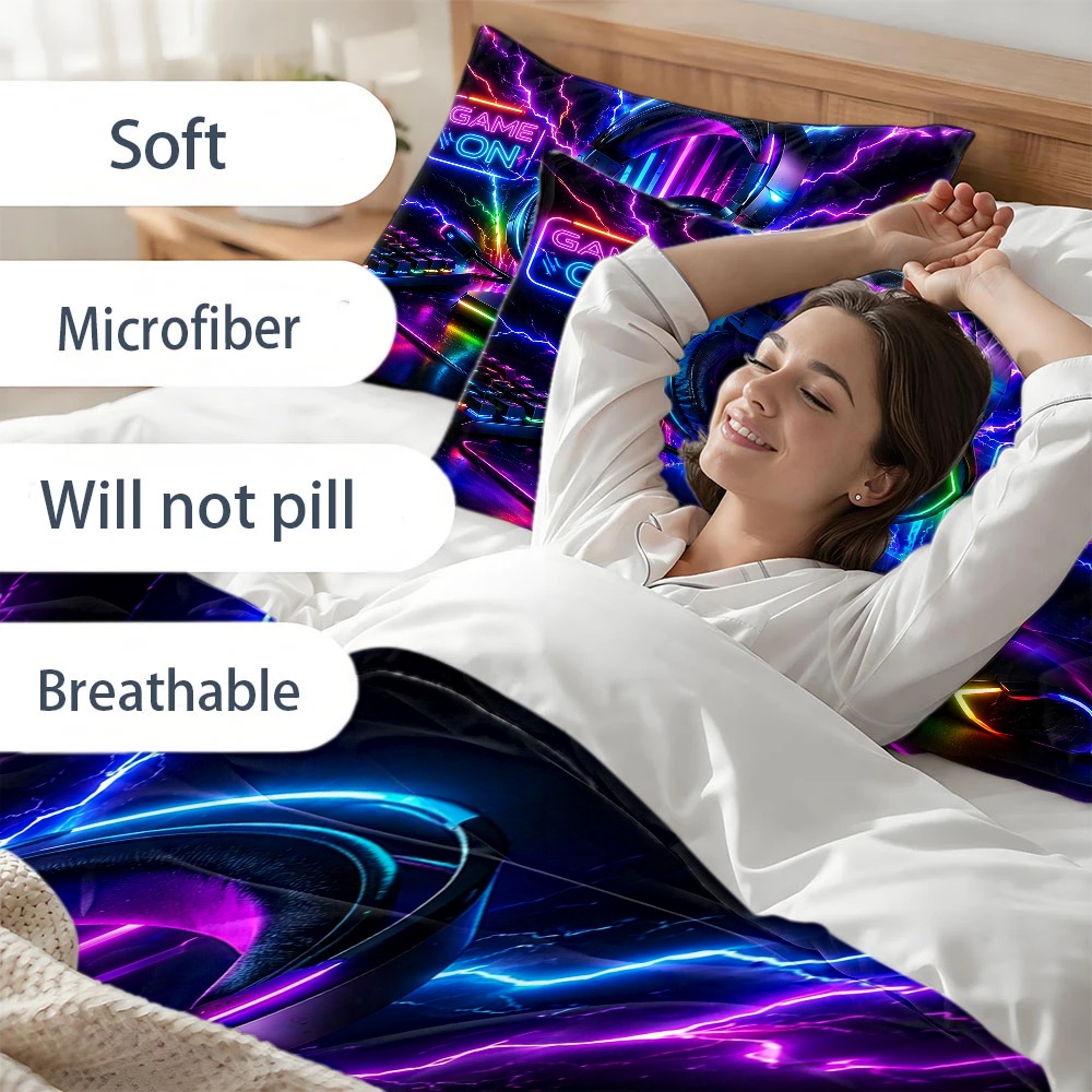 3Pc E-Sports Neon Style Duvet  - Esports Gaming Bed recension och pris