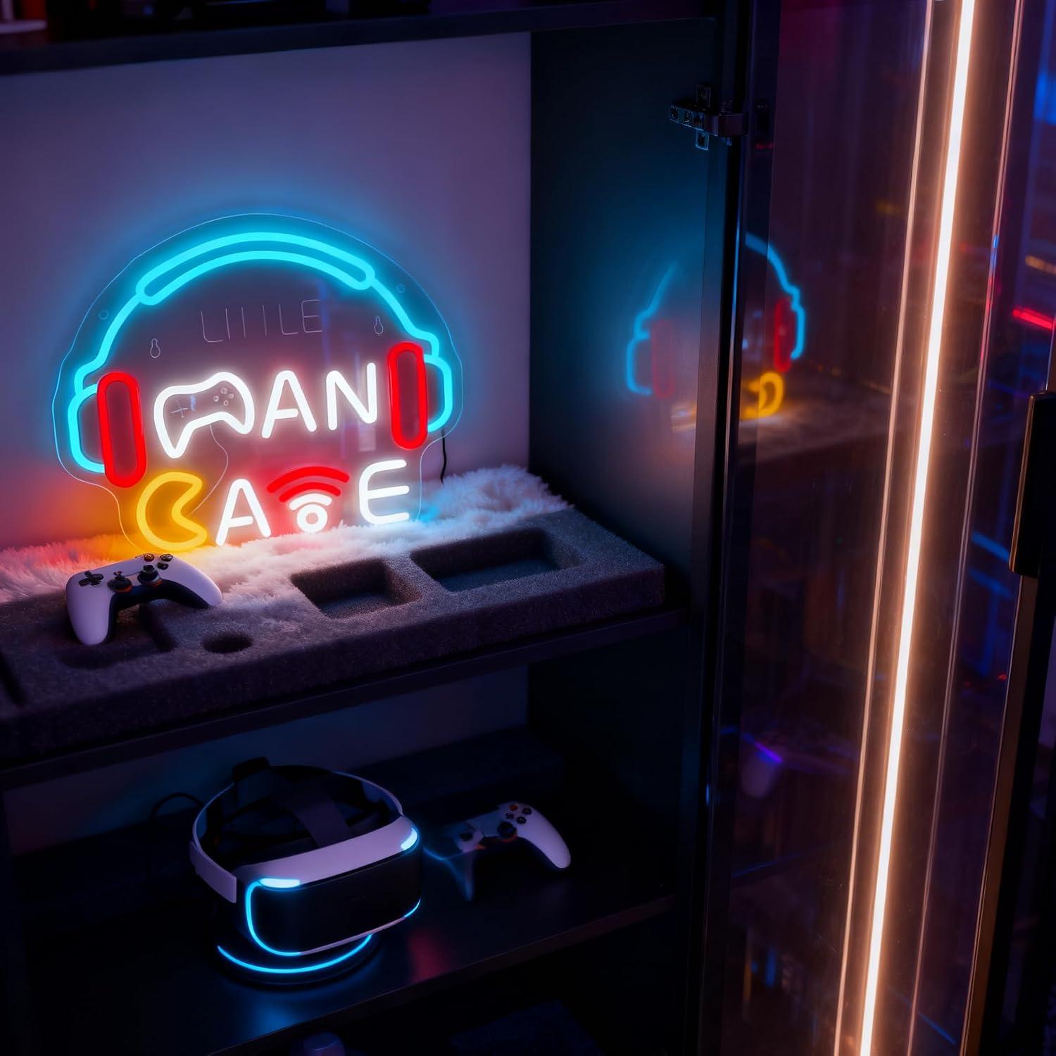 Headphone Neon Sign USB Dimmab - Esports Gaming Room recension och pris