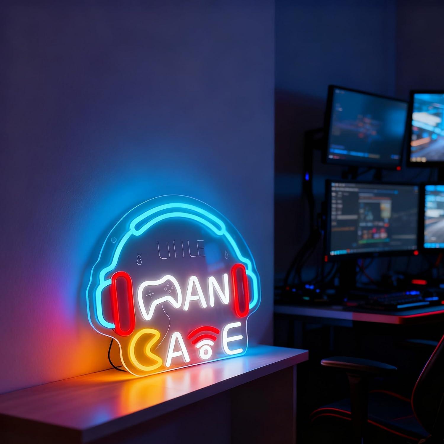 Headphone Neon Sign USB Dimmab - Esports Gaming Room recension och pris