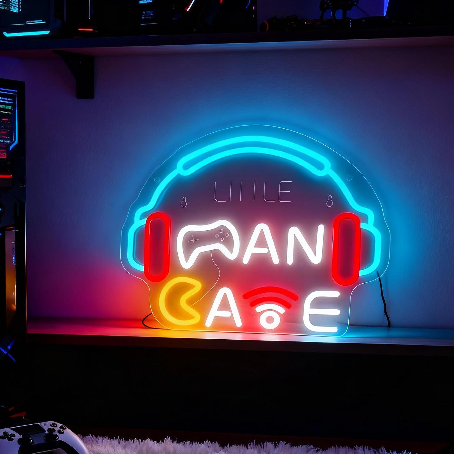 Headphone Neon Sign USB Dimmab - Esports Gaming Room recension och pris