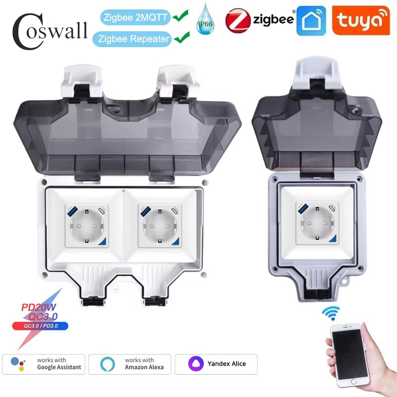 Coswall IP66 Waterproof EU Soc - Dual Monitor Stand recension och pris