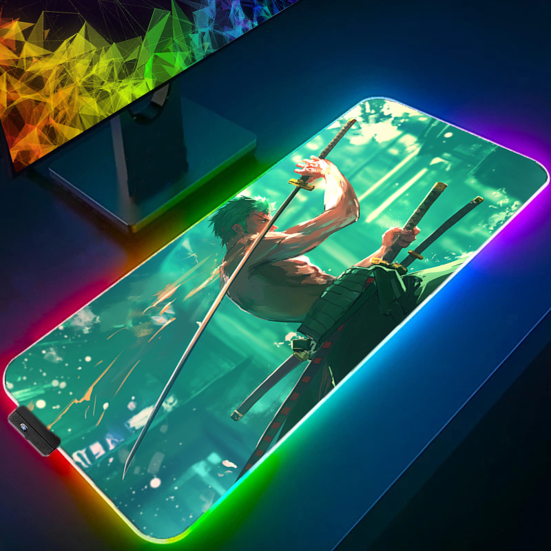 ONE PIECE Zoro Mouse Pad RGB G - Esports Gaming Pad recension och pris