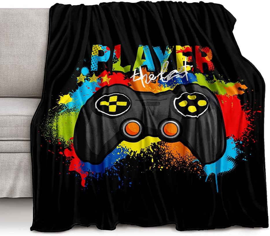 Gaming Graphic Fleece Throw Bl - Esports Gaming Bed recension och pris