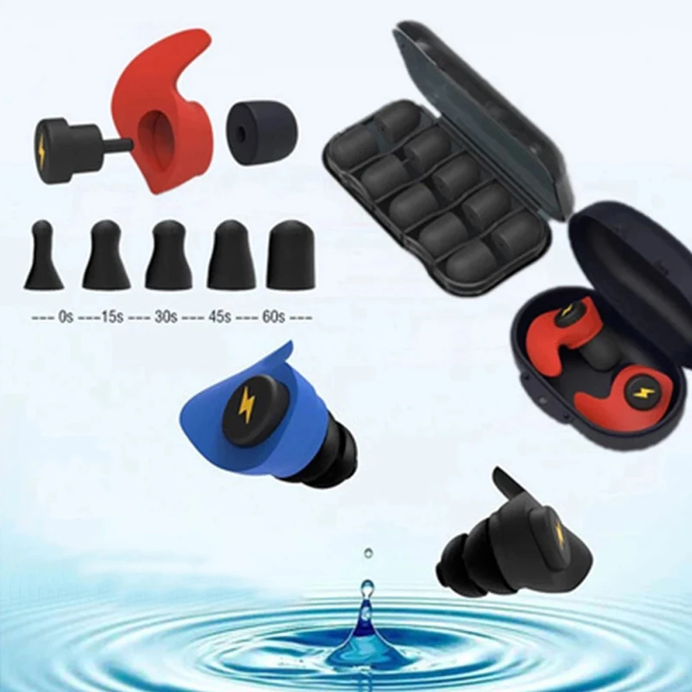 Sleep Silicone Ear Plugs Black - Sound Dampening Foam recension och pris
