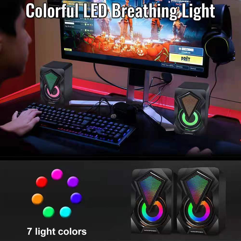 RGB Lighting Computer Speakers - Gaming Speaker 2.1 recension och pris