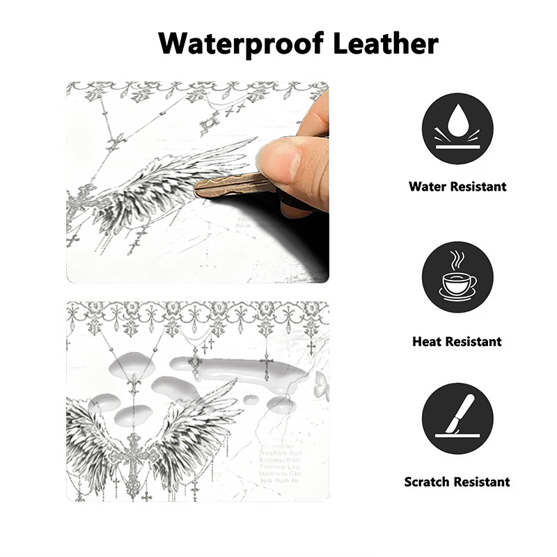 Leather Mousepad Black White A - Esports Gaming Pad recension och pris