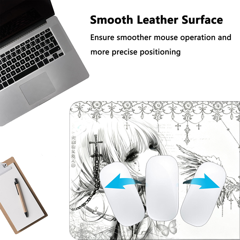 Leather Mousepad Black White A - Esports Gaming Pad recension och pris