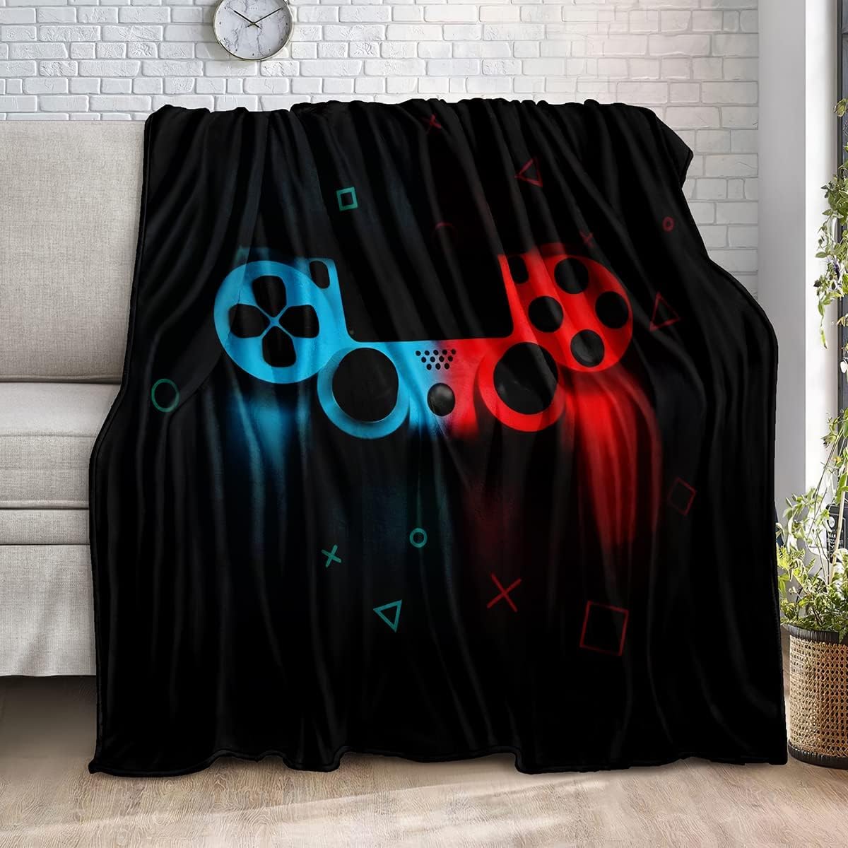Gaming Pattern Fleece Throw Bl - Esports Gaming Bed recension och pris