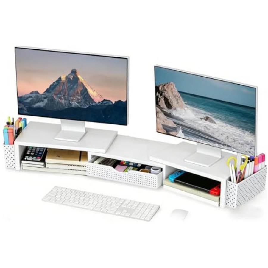 Metal Desk Organizers and Acce - Dual Monitor Stand recension och pris
