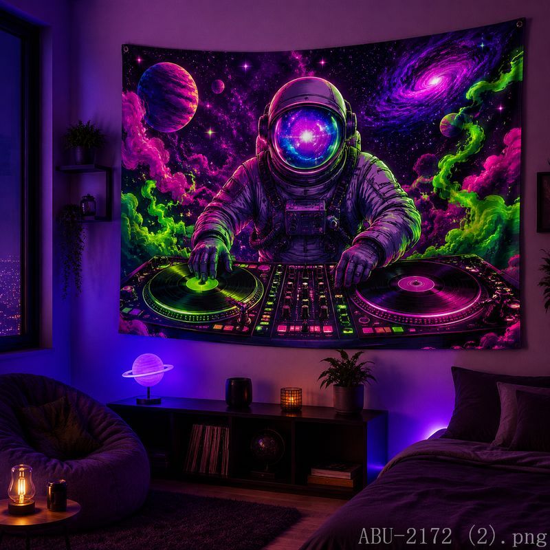 Space Astronaut Disc Tapestry  - Esports Gaming Bar recension och pris