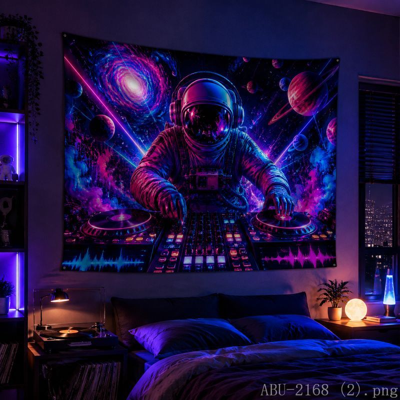 Space Astronaut Disc Tapestry  - Esports Gaming Bar recension och pris